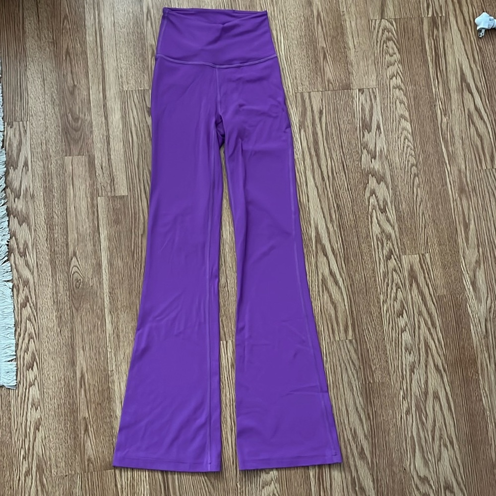 lululemon purple flare leggings
